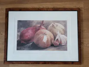 Buy Anna Doedijns - Opus IX - Stilleven met uien en knoflook - Giclée & oil? Bid from 125!