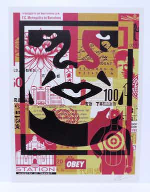 Shepard Fairey - OBEY FACE COLLAGE vendu pour 1€ !
