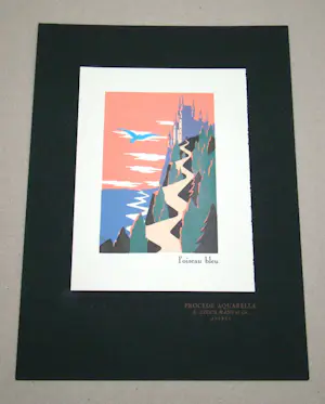 Achille Kas - De Blauwe Vogel - 1932 - Originele lithografie - Aquareltechniek - Gesigneerd kopen? Bied vanaf 100!