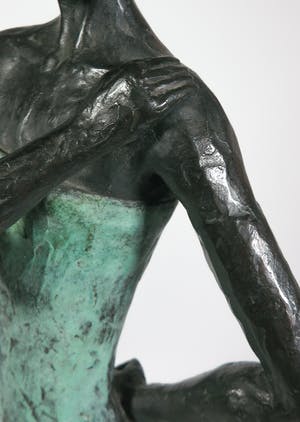 Isabel Ruys-Dudok van Heel - Bronzen beeld met tweekleurig patina, Eerste dans kopen? Bied vanaf 1300!
