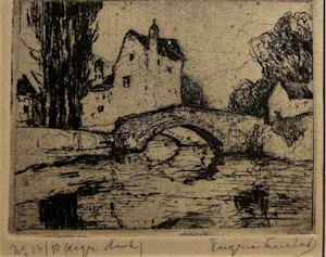 Eugene Lucker - Met Lücker naar Brugge - vijf etsen en twee aquatinten kopen? Bied vanaf 75!