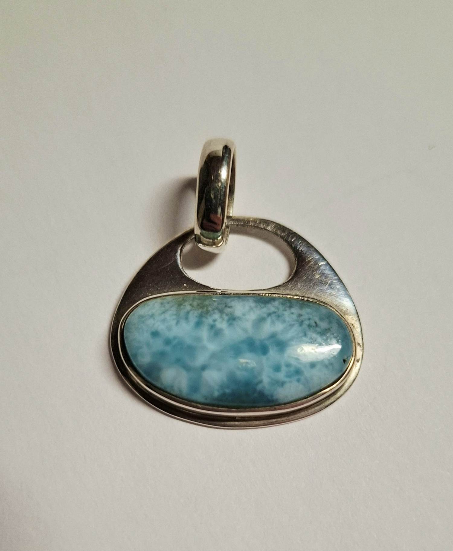 Nieuwe zilveren hanger met larimar kopen? Bied vanaf 60!