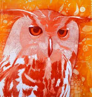 Toni de Klerk - kleurets - Bubo Bubo I - strak ingelijst - 21859 verkocht voor € 50!