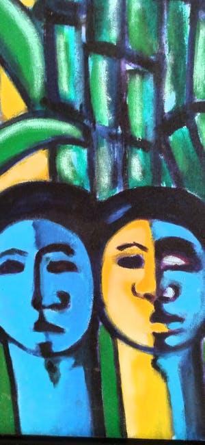 Niet of onleesbaar gesigneerd - Victor Bieling, krachtig kleurgebruik, olieverf op doek kopen? Bied vanaf 1!