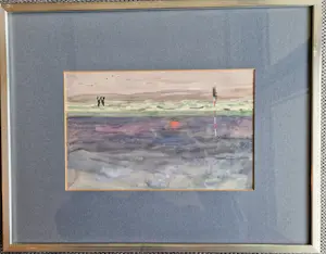 Harm Kamerlingh Onnes - Zeegezicht met rode zon kopen? Bied vanaf 165!