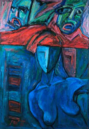 Piet Snoeren - Olieverf op doek, Iconostase van de ziel (Groot) verkocht voor € 1!