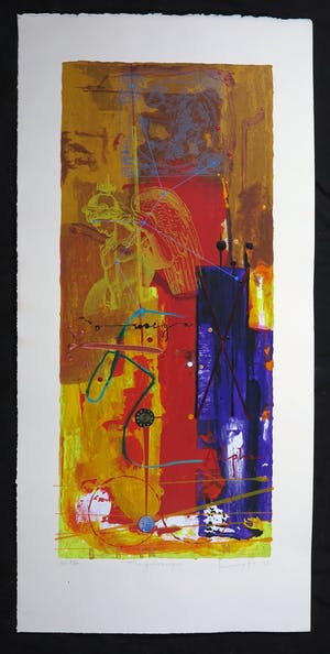 Piotr Konkel - Gemengde techniek met twee knoopjes, The gatekeeper kopen? Bied vanaf 35!