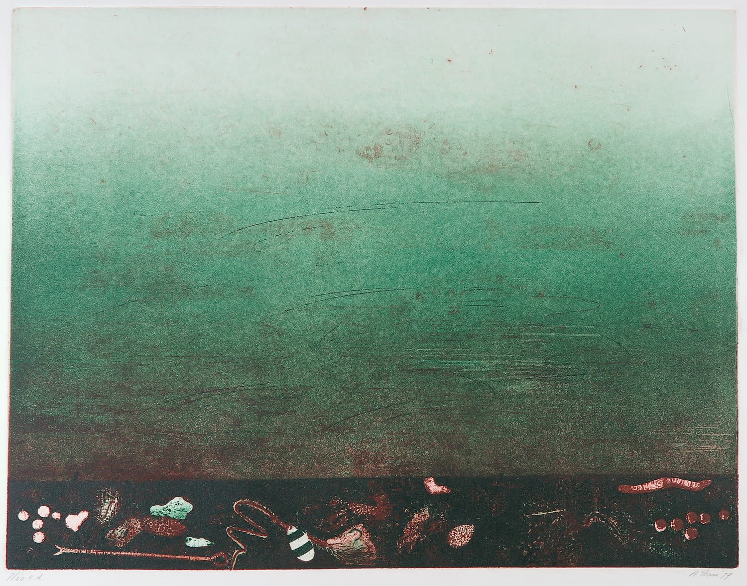 Arthur Stam - Ets en aquatint, Viswater kopen? Bied vanaf 1!