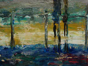 Peter Leyenaar - (1923-2023) , Acrylverf op canvasboard , Lange figuren I - 1982 kopen? Bied vanaf 50!