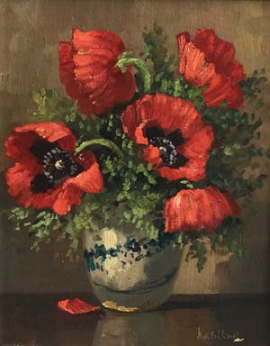 Christiaan Hendrik Eckhardt - C4105-5 - Bloemstilleven met klaprozen kopen? Bied vanaf 150!
