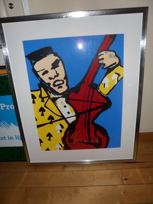 Herman Brood - Zeefdruk, titel. De Cello - ingelijst (Groot) kopen? Bied vanaf 375!