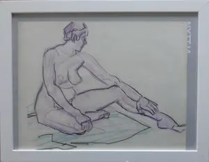 Jan Visser - LOT VAN 2 WERKEN / NAAKTE VROUWEN / ORIGINEEL WERK / 34x44cm kopen? Bied vanaf 25!