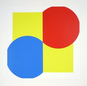 Hans van Westen - Zeefdruk, Abstracte compositie kopen? Bied vanaf 1!