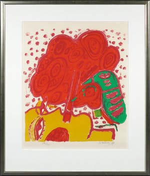 Corneille - Litho, Profil à l'oiseau - Ingelijst kopen? Bied vanaf 200!