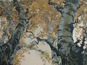 Karl Schwetz - Gerahmte Lithographie, Bäume am Wasser - 1930 kopen? Bied vanaf 1!