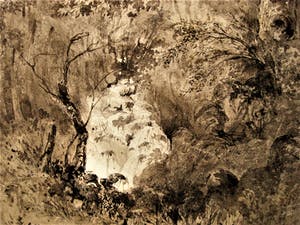 Paul Citroen - 3 vooroorlogse figuratieve Sepia tekeningen (bos)landschappen kopen? Bied vanaf 20!