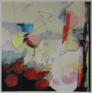 Pieter Vermeulen - Zeefdruk, Zonder titel - Ingelijst kopen? Bied vanaf 60!