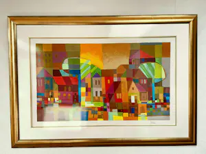 Ton Schulten - Zeefdruk - Mozaïekstad Nr. 164 - Ingelijst (Groot) kopen? Bied vanaf 850!