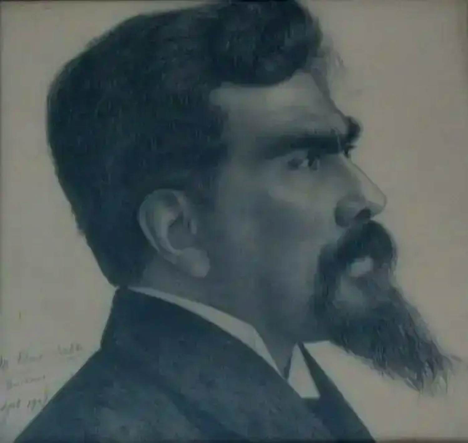 Mies Drabbe - Ingelijste isografie: Portet van Jan Toorop - 1907 kopen? Bied vanaf 250!