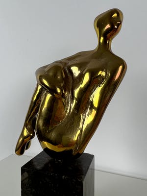 Gerard Lageman - Gepolijst brons | 'Naakte vrouw' | jaren '80 kopen? Bied vanaf 1!
