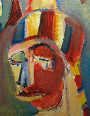 Christine Spierings - Olieverf op doek, z.t. figuren kopen? Bied vanaf 70!