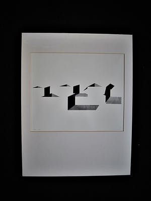 Joop Vegter - Hoogwaardige minimalistische Mezzotint "Dozen" oplage 25 ex. gesigneerd kopen? Bied vanaf 10!