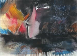 Theo van der Nahmer - Pastel/krijt op papier, Mystiek kopen? Bied vanaf 35!