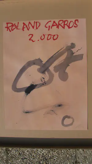 Antoni Tapies - In druk gesigneerde affiche voor Roland Garros 2000 kopen? Bied vanaf 20!