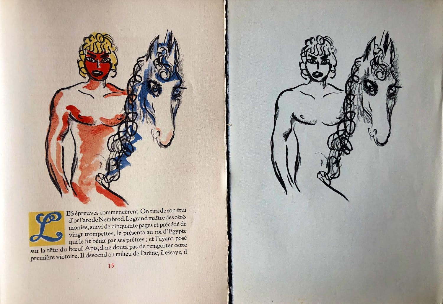 Kees van Dongen - Kees van Dongen - Man ( 2 stuks ) - 1948 verkocht voor € 85!