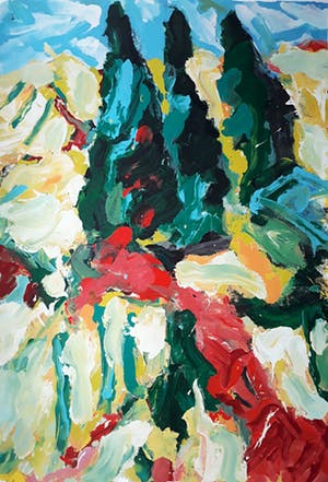 Jan Cremer - Strada rosso, zeefdruk (netjes ingelijst, zeer groot) kopen? Bied vanaf 275!