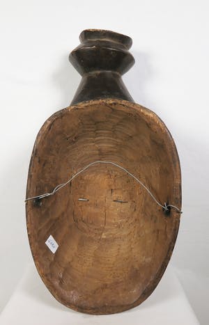 Guru - Houten masker met gestyleerd kapsel in een knot kopen? Bied vanaf 1!