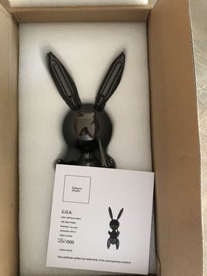 Jeff Koons - Black Balloon Rabbit - 280/500 - Nieuw in doos + certificaat kopen? Bied vanaf 640!