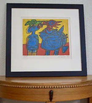 Corneille - Litho - Femme et oiseaux - EA - Geheel nieuw ingelijst kopen? Bied vanaf 225!