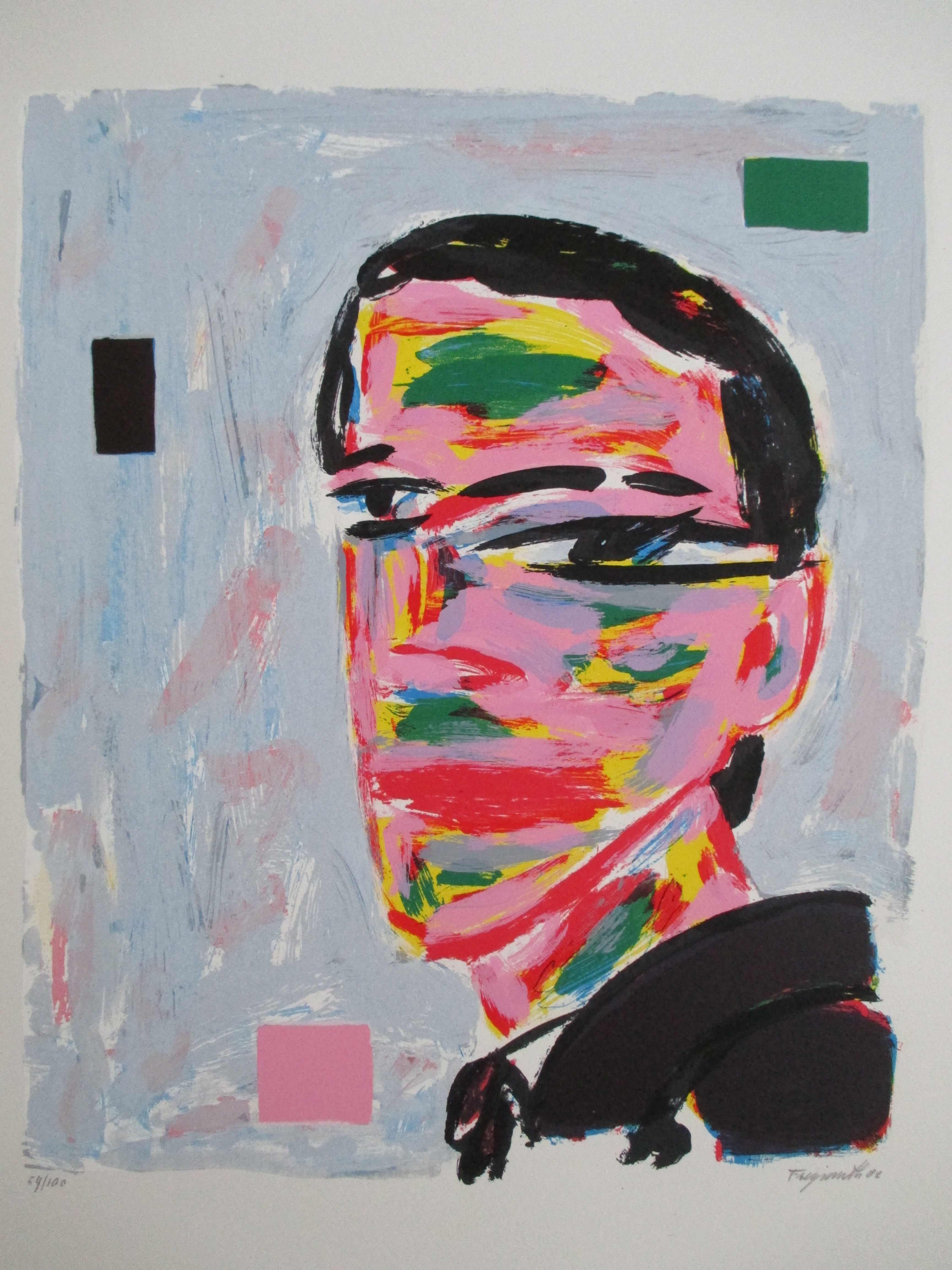 Alphons Freijmuth - Zeefdruk "zelfportret" verkocht voor € 60!