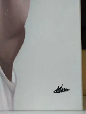 Niet of onleesbaar gesigneerd - kind toont rood touwtje, acryl kopen? Bied vanaf 1!