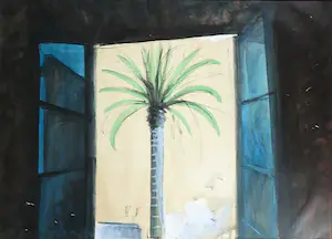 Anja J.T. Duyvesteyn - Acryl op papier, Zonder titel - Ingelijst (Groot) kopen? Bied vanaf 1!