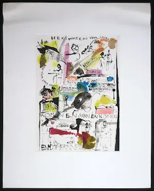 Niet of onleesbaar gesigneerd - Collage, Herinnering voor later kopen? Bied vanaf 1!