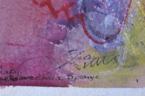 Franscz Witte - Gemengde techniek op papier, Abstract (Groot) kopen? Bied vanaf 1!