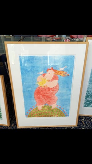 Ada Breedveld - Zeefdruk, Titel, "Morning Glory". kopen? Bied vanaf 75!