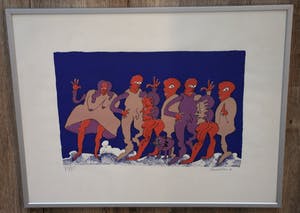 Lucebert - Litho: Vrienden en vriendinnen(gedicht achterop) kopen? Bied vanaf 249!