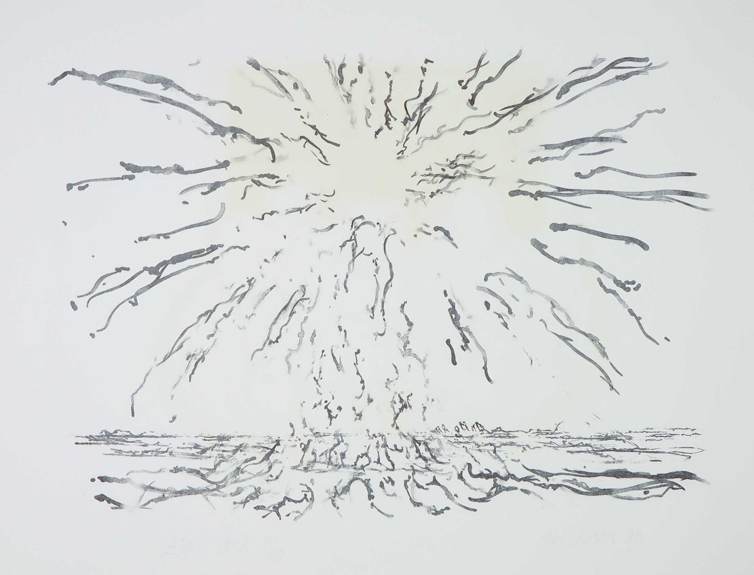 Willem den Ouden - Litho, Zonder titel verkauft! Den Auktionserlös