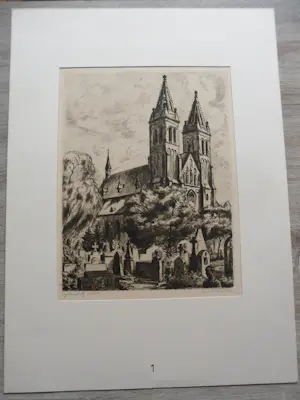 Emil Kotrba - Ets , Kerk met begraafplaats. kopen? Bied vanaf 20!