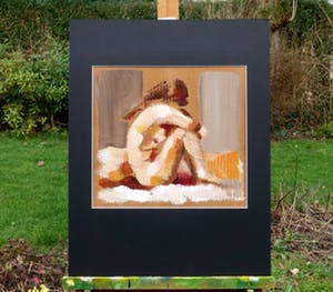 Frans van de Vrande - Verstild Naakt - Als zijnde zichtbaar door vitrage - Ingelijst - PRIJS VERLAAGD kopen? Bied vanaf 159!