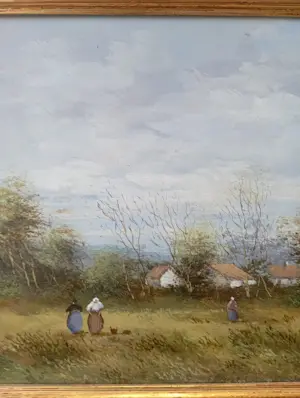 Olivier Denato - Geanimeerd landschap met boerenvrouwen kaufen? Bieten Sie von 180!