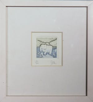 Niet of onleesbaar gesigneerd - Lot van vijf etsen, Dieren en planten - Ingelijst kopen? Bied vanaf 1!