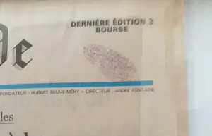 Ben Vautier - Le Monde - Gesigneerde krant - Multiple 1991 - met vingerafdruk - 3/30 kopen? Bied vanaf 195!