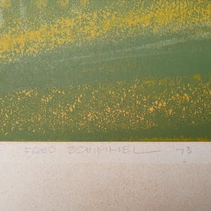 Fred Schimmel - Landschap - steendruk 18/65 - ingelijst - 21889 kopen? Bied vanaf 1!