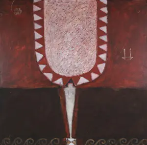 Geert de Bruijn - Gemengde techniek op doek, Godlin I - Ingelijst kopen? Bied vanaf 100!