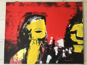 Herman Brood - Herman Brood - Originele handgesigneerde zeefdruk - Schakers kopen? Bied vanaf 375!