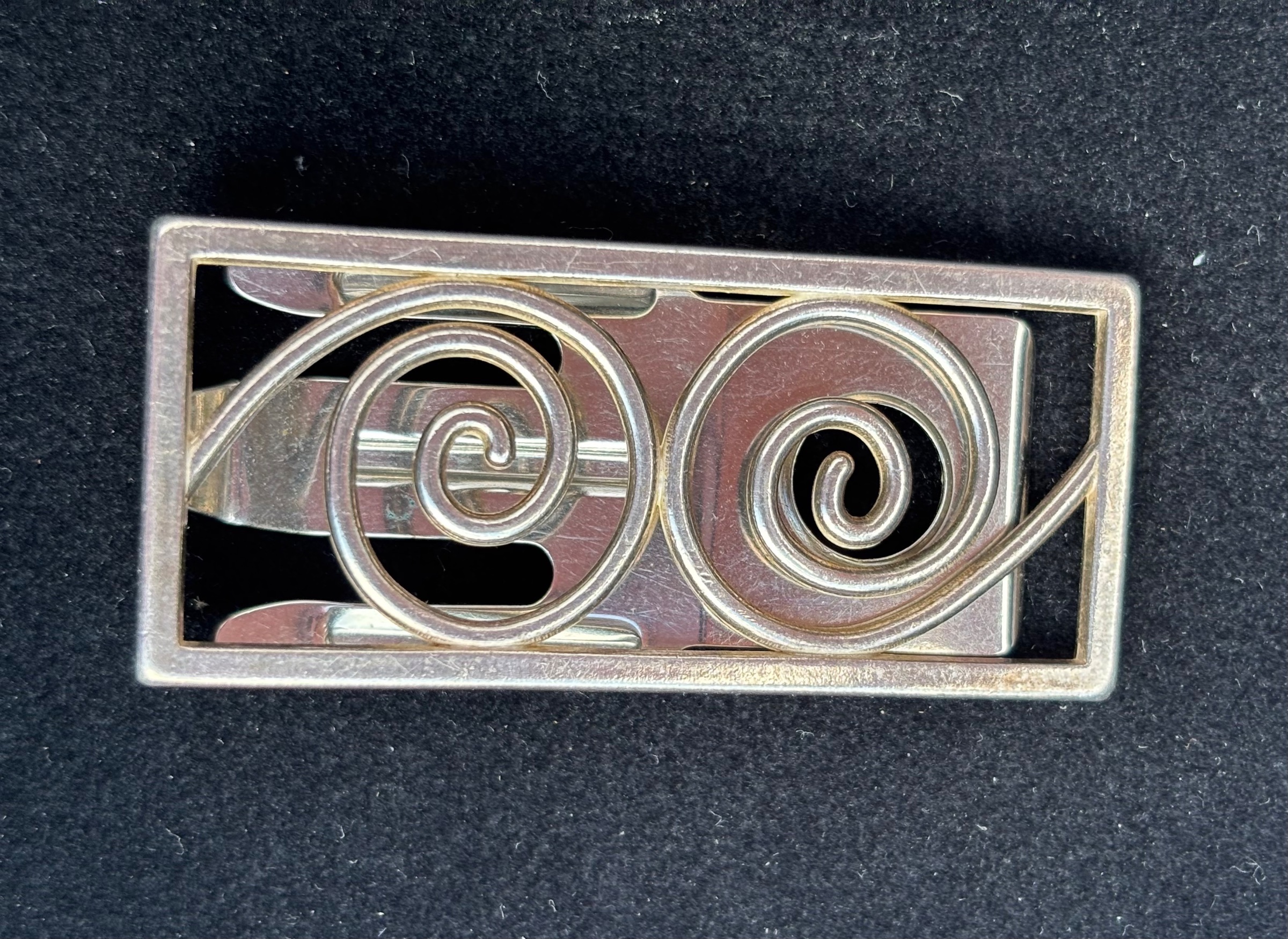 Buy Ans Markus - Zilveren Inner circle clip broche, week van het sieraad 2000? Bid from 40!